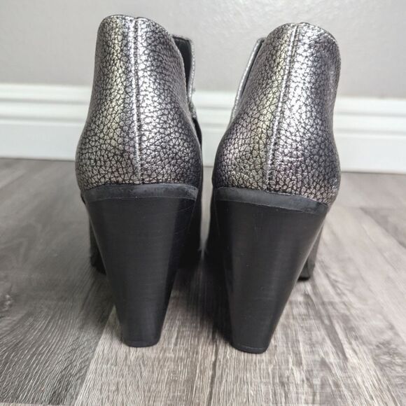 Naturalizer Rosetta Silver leather cutout ankle pointed toe booties womens 8 - Picture 5 of 9